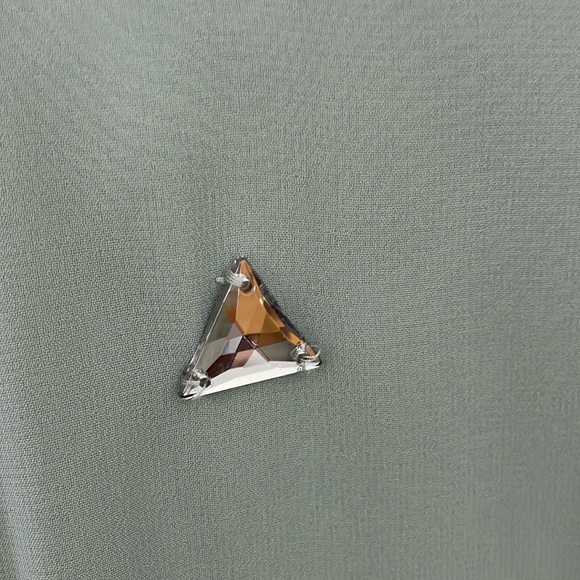 BCBG Generation Sleeveless Dusty Blue Chiffon Dress With Gem Beads, Size L - Picture 7 of 16